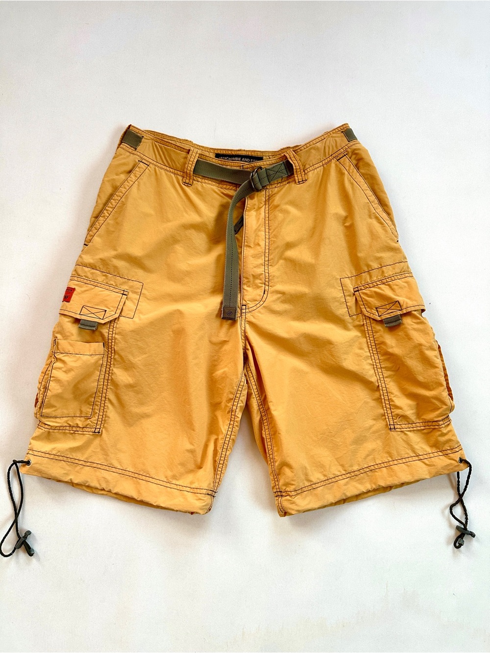Y2K ABERCROMBIE FITCH T-2083 RAVER PARATROOPER BAGGY UTILITY CARGO SHORTS Sz32